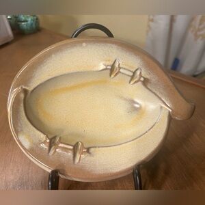 Frankoma Free Form 452 Ashtray Desert Gold Glaze Vintage 1950s Ceramic Dish